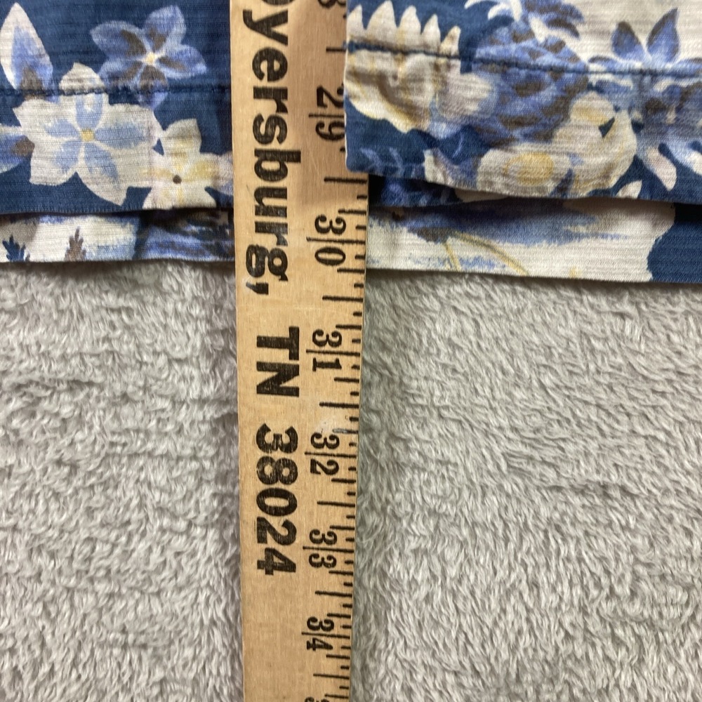 Tommy Bahama Hawaiian Shirt Men Large All Over Print Blue Silk Button Up Casual - Picture 11 of 16